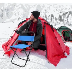 SET 3PZ SEDIA PIEGHEVOLE DA PESCA CAMPEGGIO SGABELLO RESISTENTE SPIAGGIA PICNIC 023247