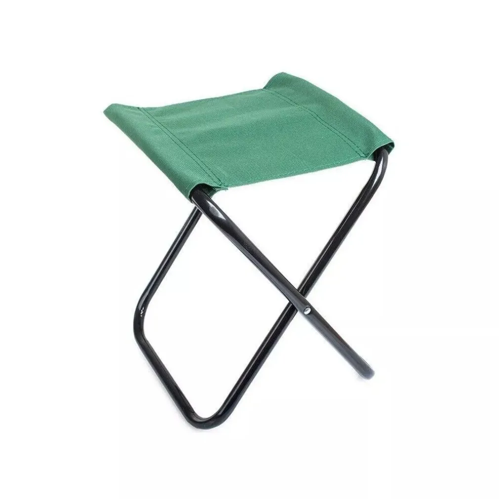 SET 6PZ SGABELLO CAMPING PESCA MINI SEDIA SPIAGGIA PIEGHEVOLE IN METALLO TESSUTO 020227