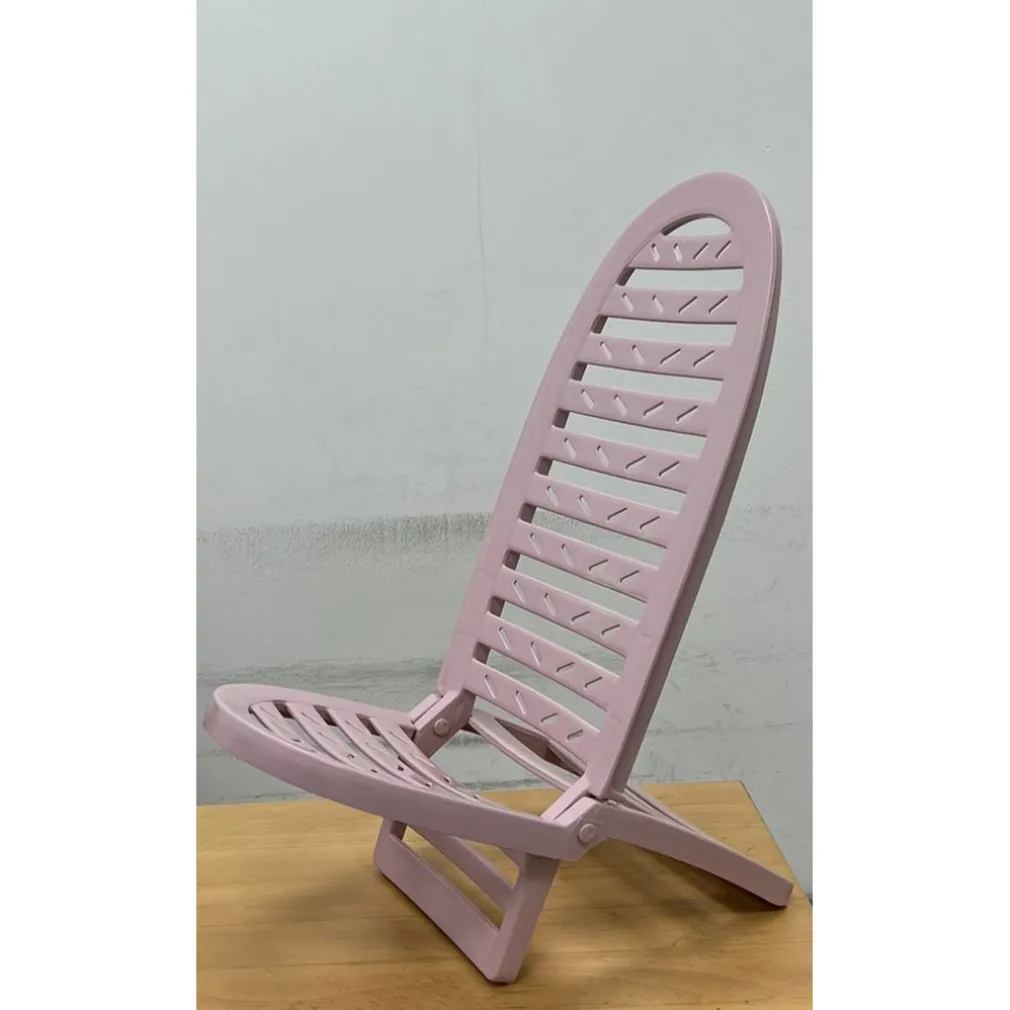 SET 2PZ SPIAGGINA PIEGHEVOLE ROSA CIPRIA IN PLASTICA 40X40X86CM MARE PISCINA 023509