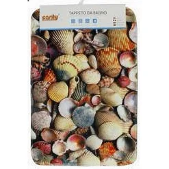 SET 3PZ TAPPETO TAPPETINI TESSUTO ARREDO BAGNO ANTISCIVOLO FANTASIA MARINA 79444