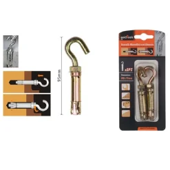 SET 2PZ TASSELLI METALLICI CON GANCIO BULLONI M8X95MM ACCESSORI MINUTERIA 91045