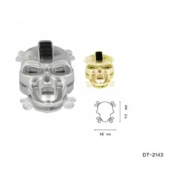 SET 4PZ TORCIA MINI PORTACHIAVI LED FORMA DI TESCHIO PORTATILE TASCABILE DT-2143