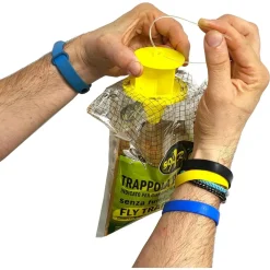 SET 12PZ TRAPPOLA PER MOSCHE INSETTI CON ESCA NATURALE ECOLOGICA SICURA UMANI ANIMALI 639719A