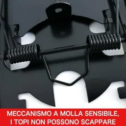 SET 4PZ TRAPPOLA PER TOPI GRANDI PICCOLI FACILE DA USARE PUÒ ESSERE RIUTILIZZATA
