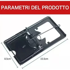 SET 4PZ TRAPPOLA PER TOPI GRANDI PICCOLI FACILE DA USARE PUÒ ESSERE RIUTILIZZATA