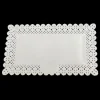 SET 2PZ VASSOIO TRAMA TRINATO BIANCO 36X17CM RETTANGOLARE PIATTO SOTTO DOLCI TRASPORTO