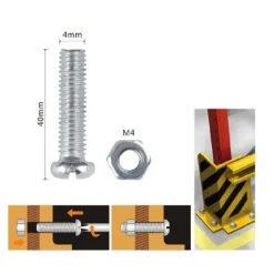 SET 14PZ VITI VITE TESTA A CROCE TONDA 4 X 40MM CON DADI DADO ESAGONALE M4 90964