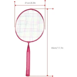 SET RACCHETTA BADMINTON PALLA LEGHE NYLON PER BAMBINI GIOCATTOLI ALL'APERTO ROSA