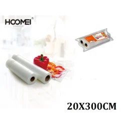 SET ROTOLI PER SOTTOVUOTO 20X300CM PER CONGELAMENTO CIBI ALIMENTI FRUTTA VERDURA