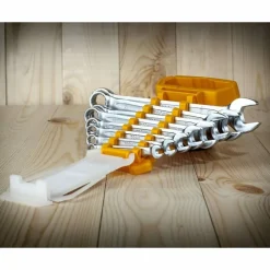 SET SERIE 8 CHIAVI CHIAVE INGLESI COMBINATE IN ACCIAIO 6 - 19 MM CON CUSTODIA