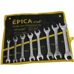 SET SERIE DA 8 PEZZI CHIAVI FISSE 8-24 MM A FORCHETTA DOPPIE CROME VANADIUM