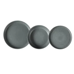 SET SERVIZIO DA TAVOLA DI PIATTI IN STONEWARE 18 PEZZI DESIGN NORDICO ELEGANTE IN 2 COLORI