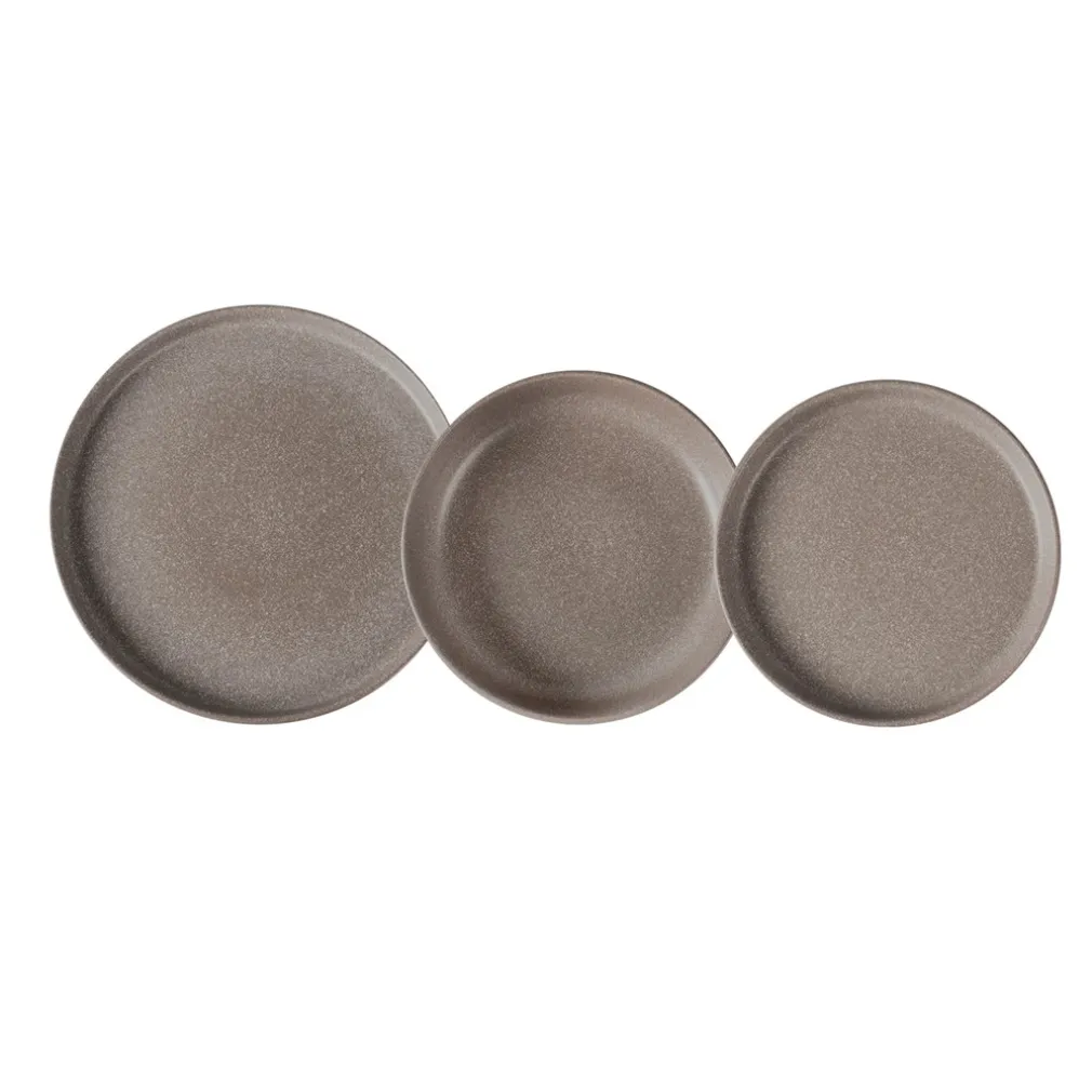 SET SERVIZIO DA TAVOLA DI PIATTI IN STONEWARE 18 PEZZI DESIGN NORDICO ELEGANTE IN 2 COLORI