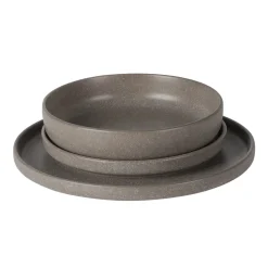 SET SERVIZIO DA TAVOLA DI PIATTI IN STONEWARE 18 PEZZI DESIGN NORDICO ELEGANTE IN 2 COLORI