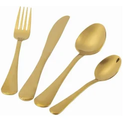 SET SERVIZIO DI POSATE 24 PEZZI IN ACCIAIO INOX DA TAVOLA ELEGANTI PER 6 PERSONE