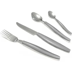 SET SERVIZIO DI POSATE 24 PZ PER 6 PERSONE IN ACCIAIO INOSSIDABILE COLORE GRIGIO