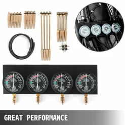 SET SINCRONIZZATORE CARBURATORE MISURAZIONE VUOTO PRESSIONE VACUOMETRO