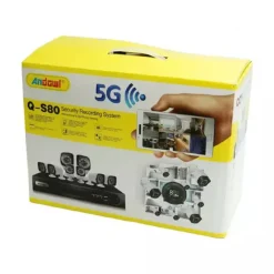 SET SISTEMA DI REGISTRAZIONE SICUREZZA CCTV HD Q-S80 CON 8 CANALI TELECAMERE 4K