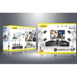 SET SISTEMA DI SORVEGLIANZA REGISTRAZIONE 4K HD TELECAMERA 4 CANALI CCTV Q-S4PRO