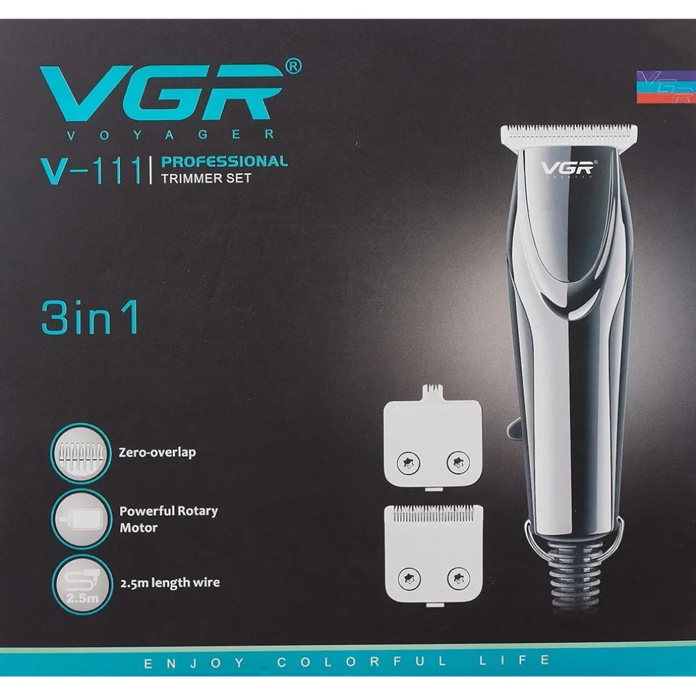 SET TAGLIACAPELLI RIFINITORE PROFESSIONALE 3IN1 RASOIO ELETTRICO CON FILO V-111