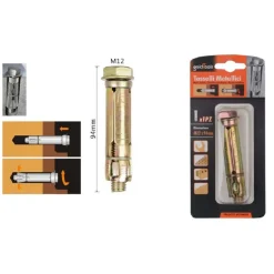 SET TASSELLO TASSELLI METALLICI BULLONE M12 X 94 MM ACCESSORI MINUTERIA 91043