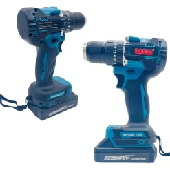 SET TRAPANO ELETTRICO AVVITATORE A BATTERIA 2 VELOCITÀ PUNTE BORSA ATTREZZI 2 BATTERIE