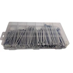 SET UNIVERSALE ASSORTIMENTO COPPIGLIE 144 PEZZI PERNI FERMI DI SICUREZZA