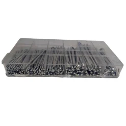 SET UNIVERSALE ASSORTIMENTO COPPIGLIE 144 PEZZI PERNI FERMI DI SICUREZZA