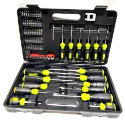 SET VALIGIA BUSSOLE CACCIAVITI CACCIAVITE INSERTI 78 PZ A TAGLIO CROCE TORX Y U