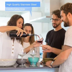 SET VINO 5IN1 CAVATAPPI APRIBOTTIGLIE MULTIFUNZIONE ANELLO ANTIGOCCIA TAPPO VERSATORE