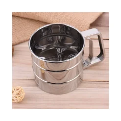 SETACCIO DA CUCINA PER FARINA E ZUCCHERO A VELO ACCIAIO INOX SPOLVERARE 250 GR