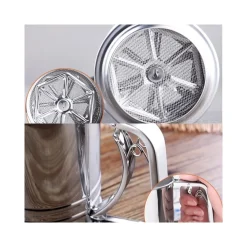 SETACCIO DA CUCINA PER FARINA E ZUCCHERO A VELO ACCIAIO INOX SPOLVERARE 250 GR