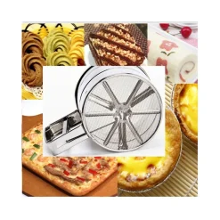 SETACCIO DA CUCINA PER FARINA E ZUCCHERO A VELO ACCIAIO INOX SPOLVERARE 250 GR