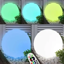 SFERA LUMINOSA 41CM MULTICOLOR LED RGB 3W RICARICABILE TELECOMANDO IP67 VT-7807