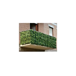 SIEPE ARTIFICIALE SINTETICA 1X3 METRI ROTOLO RETE FOGLIE EDERA VERDE PER BALCONE