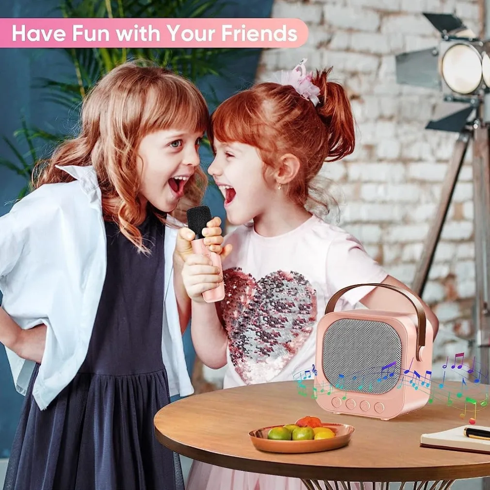 SISTEMA KARAOKE BLUETOOTH CON MICROFONO ALTOPARLANTE PORTATILE CON MANIGLIA AUDIO