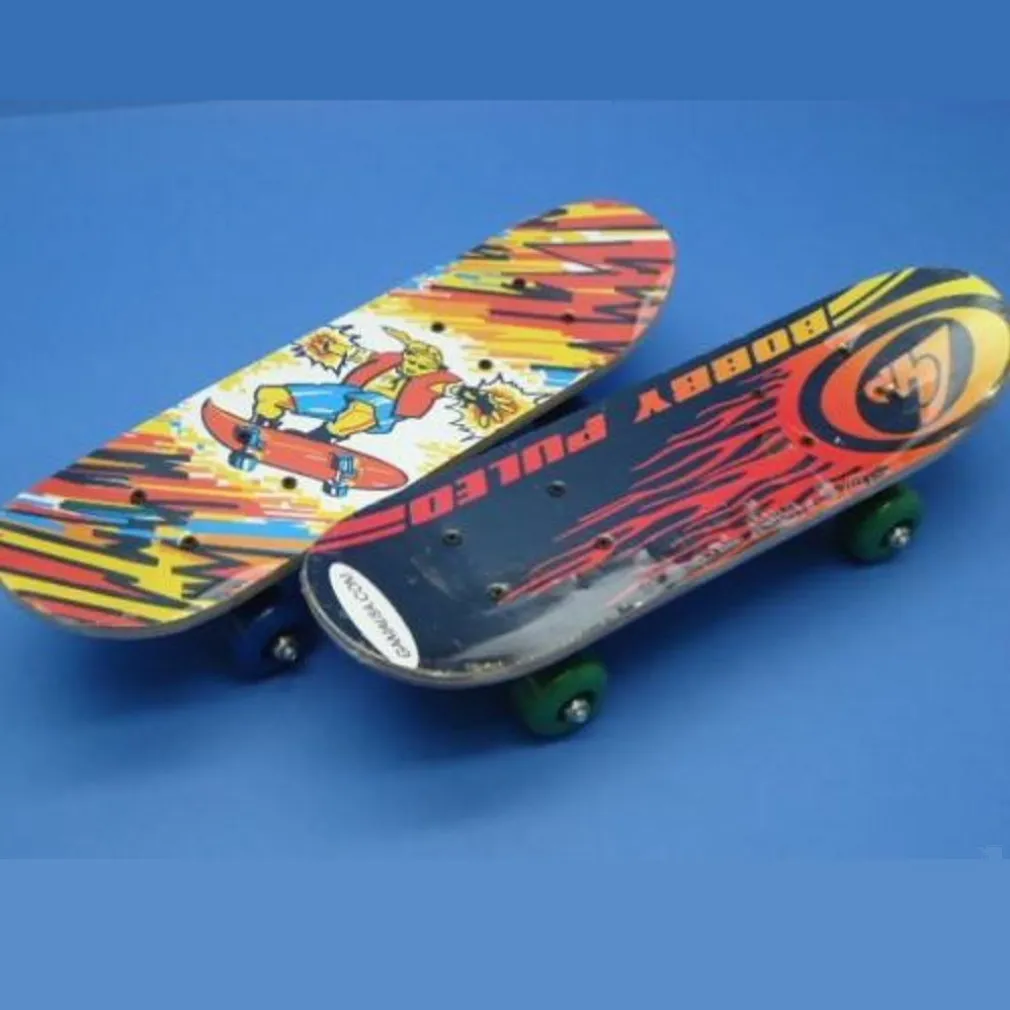 SKATEBOARD SKATE IN LEGNO VARIE FANTASIE COLORATO BAMBINI RAGAZZI 45CM