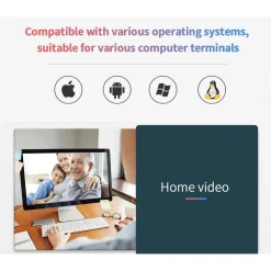 SMART WEBCAM 4K H703 CON MICROFONO INTEGRATO PER VIDEOCHIAMATE TRASMISSIONI LIVE