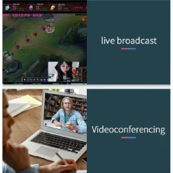 SMART WEBCAM 4K H703 CON MICROFONO INTEGRATO PER VIDEOCHIAMATE TRASMISSIONI LIVE