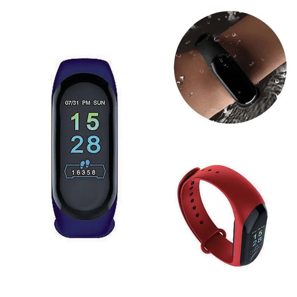 SMARTWATCH BRACCIALE OROLOGIO SMART BLUETOOTH CARDIOFREQUENZIMETRO OLED MI3