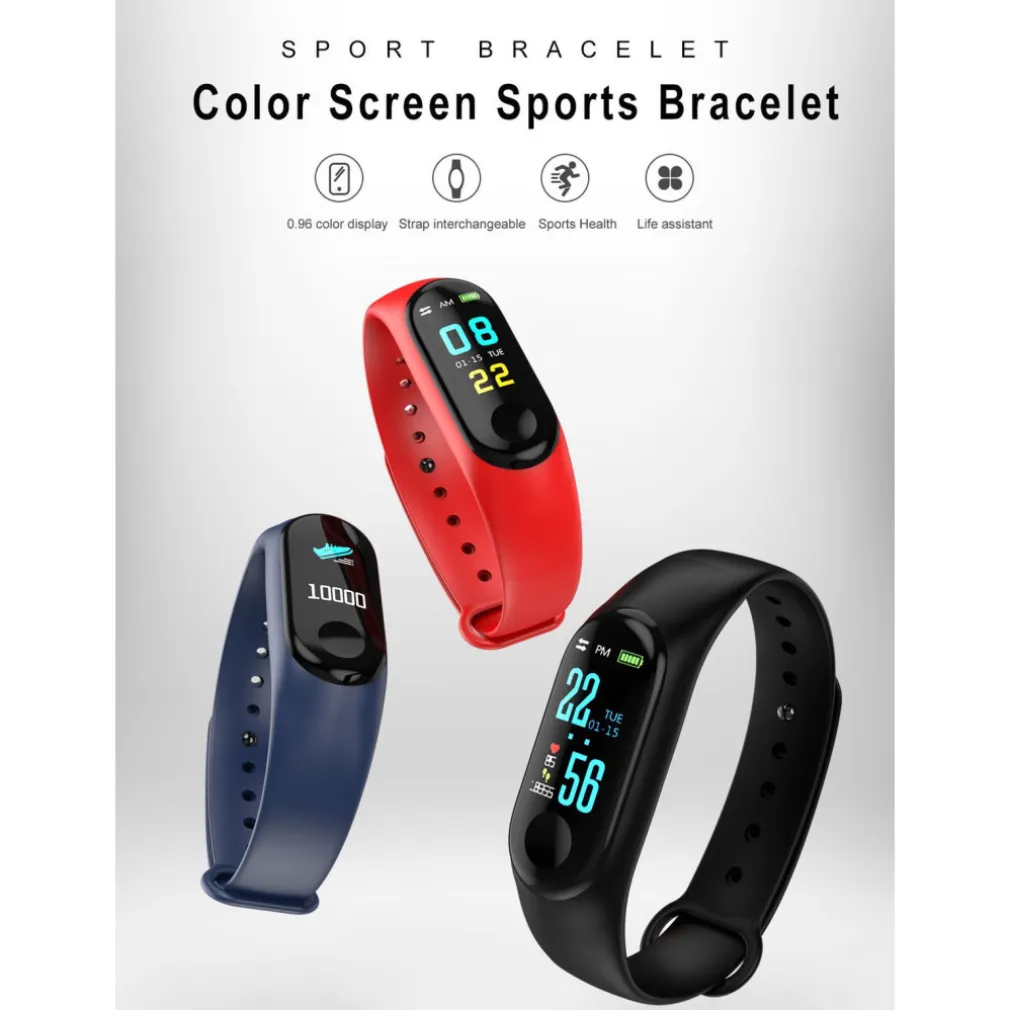 SMARTWATCH BRACCIALE OROLOGIO BLUETOOTH CARDIOFREQUENZIMETRO CONTAPASSI FITNESS