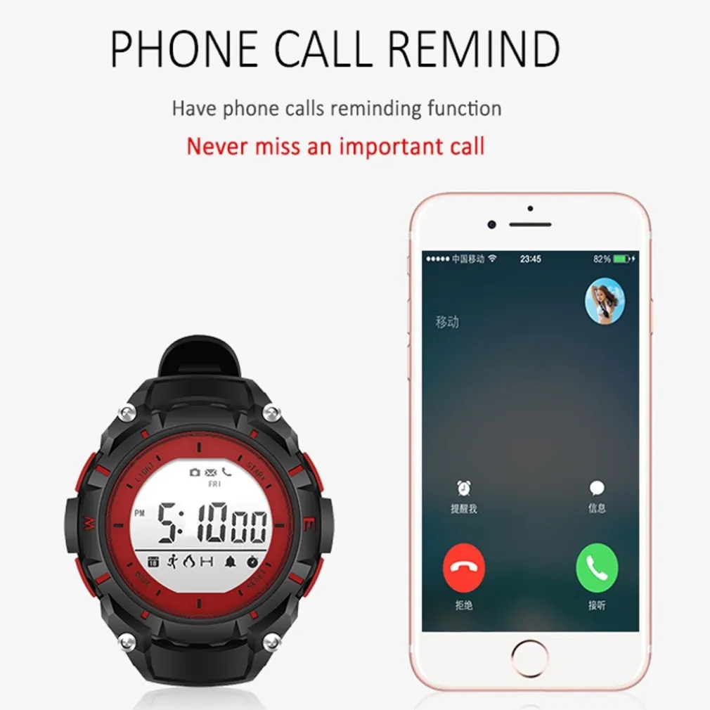 SMARTWATCH DZB OROLOGIO DIGITALE SUBACQUEO SUB 30M WATERPROOF PER IOS ANDROID