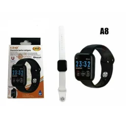 SMARTWATCH OROLOGIO CONTAPASSI SMART SPORT BRACCIALE SPORTIVO BLUETOOTH LINQ A8