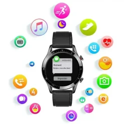 SMARTWATCH OROLOGIO INTELLIGENTE BLUETOOTH CINTURINO PELLE SMART SPORT FITNESS GT05