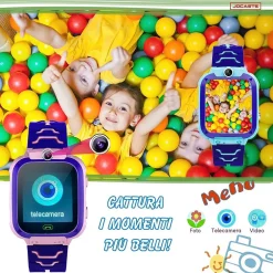 SMARTWATCH PER BAMBINI OROLOGIO DIGITALE TOUCH SUPPORTO SIM GIOCHI IDEA REGALO