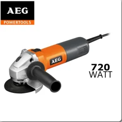 SMERIGLIATRICE ANGOLARE DISCO 115 MM MOTORE 720W TAGLIO SBAVO CAVO FLEX AEG PRO