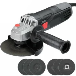 SMERIGLIATRICE ANGOLARE 750W FLEX FRULLINO 125MM 6 DISCHI E MANICO REGOLABILE