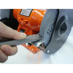 SMERIGLIATRICE MOLA DA BANCO 200W 2 DISCHI 2 PIETRE 125MM PROFESSIONALE H1205