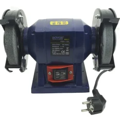 SMERIGLIATRICE MOLA DA BANCO 150W CON 2 DISCHI IN PIETRA DA 125MM PER OFFICINA