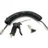 SOFFIATORE PISTOLA UGELLO PER COMPRESSORE CON TUBO ARIA COMPRESSA A SPIRALE